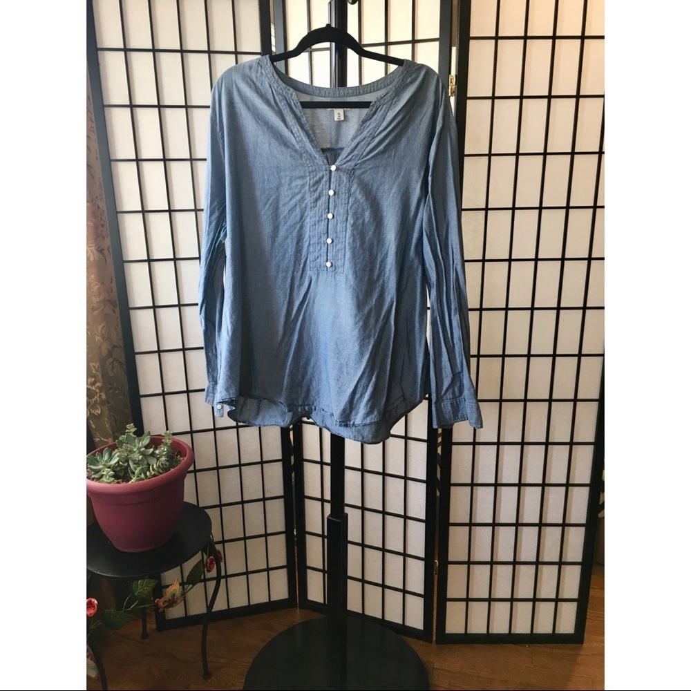 Old Navy Long Sleeve Chambray Tunic